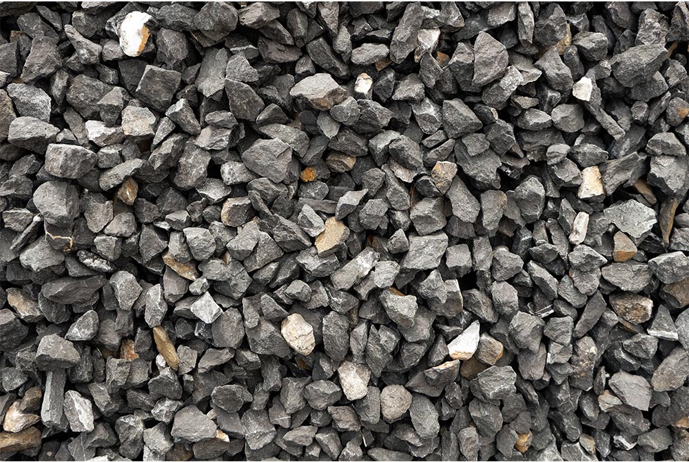 Aggregate product in pile